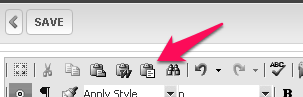 Paste as Plain Text button Paste as Plain Text button